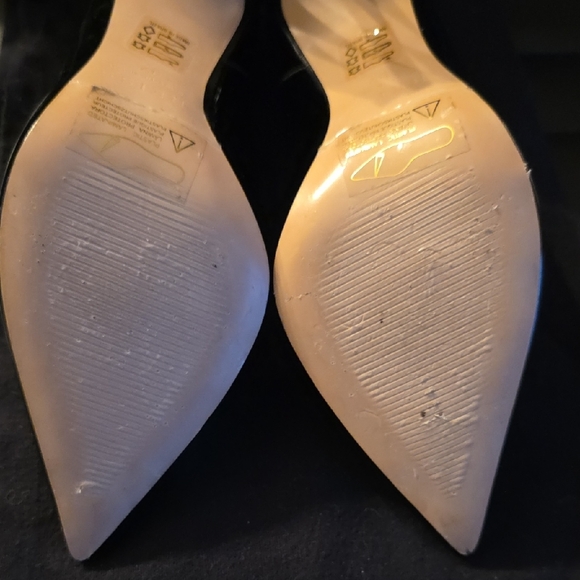 Reiss Black Patent Pointed-Toe Leather Heels - Picture 7 of 12